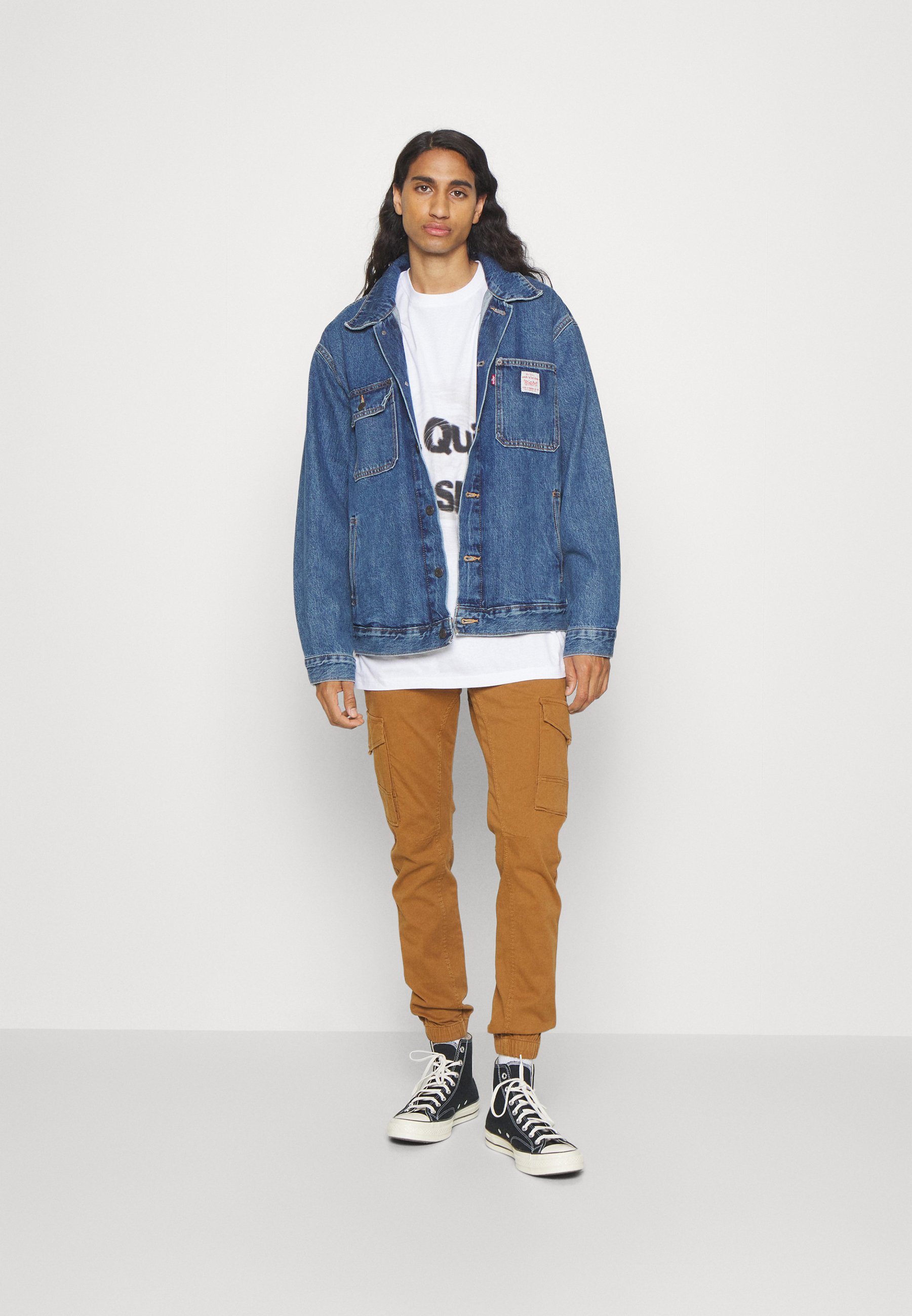 Jack & Jones Junior JJIPAUL JJFLAKE - Pantalones Cargo - Crockery/beige