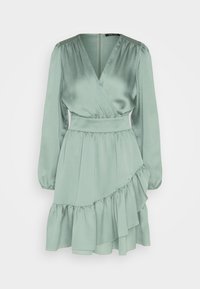 Vestito Donna Swing - Modello Maria, Con Lunghezza Asimmetrica, Balze E Ricami Decorativi