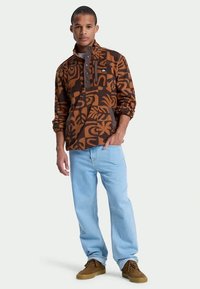 Quiksilver NO DESTINATION - Pulover iz flisa - chocolate brown desert checker