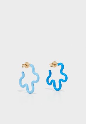 ASYMMETRICAL FLOWER EARRINGS - Ohrringe - blue