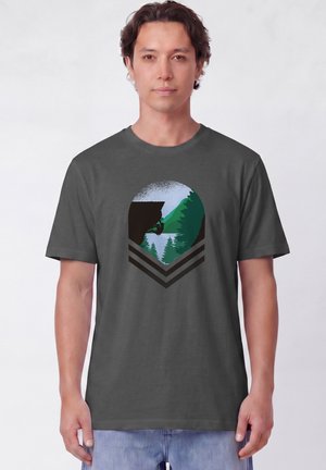 watapparel BAY CLIMBING UNISEX - Print T-shirt - anthracite