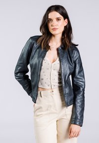 Freaky Nation Leren jas - silverblack