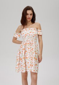 Even&Odd - Denné šaty - white/yellow Miniatúrny obrázok 1