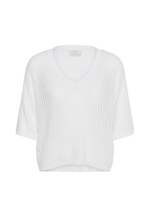 Kaffe, KAABALINA V-NECK PULLOVER - T-shirt basic - chalk