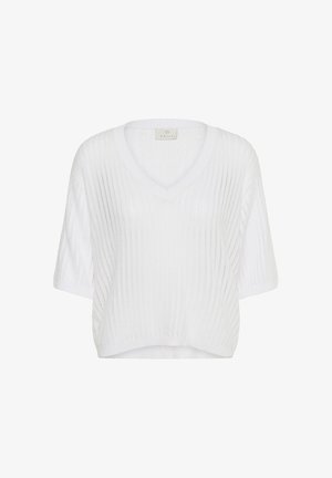 Kaffe, KAABALINA V-NECK PULLOVER - T-shirt basic - chalk