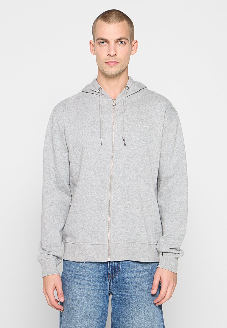 Pepe Jeans Sweater met rits grijs