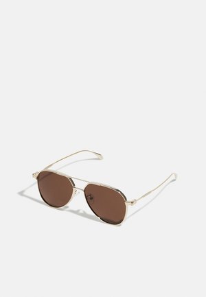 Alexander McQueen UNISEX - Okulary przeciwsłoneczne - gold/brown