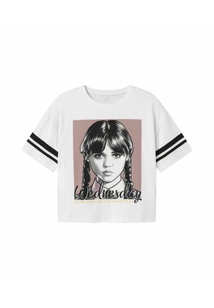 NKFJIXINA WED BOX NOOS SKY - Print T-shirt - bright white
