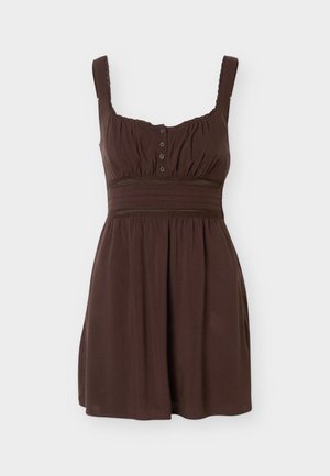 Hollister Co., SCOOP BABYDOLL MINI  - Φόρεμα ημέρας - dark brown