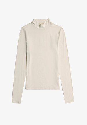 G-STAR, MOCK SLIM T-SHIRT - Maglietta a manica lunga - dk talc