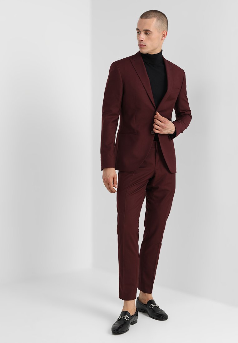 Isaac Dewhirst FASHION SUIT Dress bordeaux Zalando.no Isaac Dewhirst FASHION PLAIN JACKET SLIM FIT - Dressjakke - bordeaux
