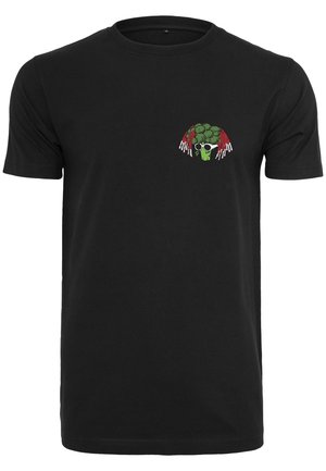 T-shirt med print - black