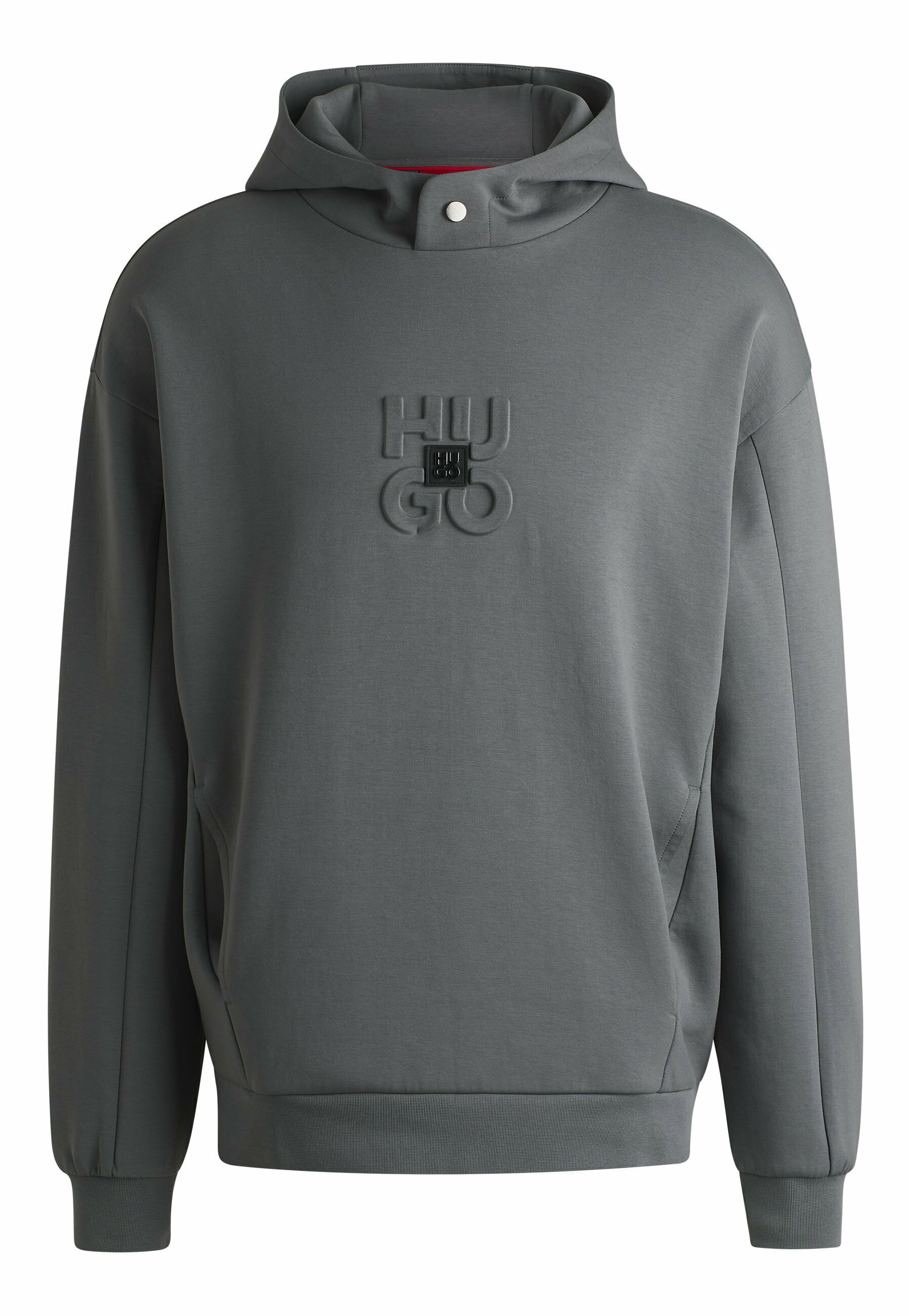 【Hugo Boss】 Debostaco sweatshirt(送料込み) HUGO DEBOSTACO - Kapuzenpullover - open grey twentysix