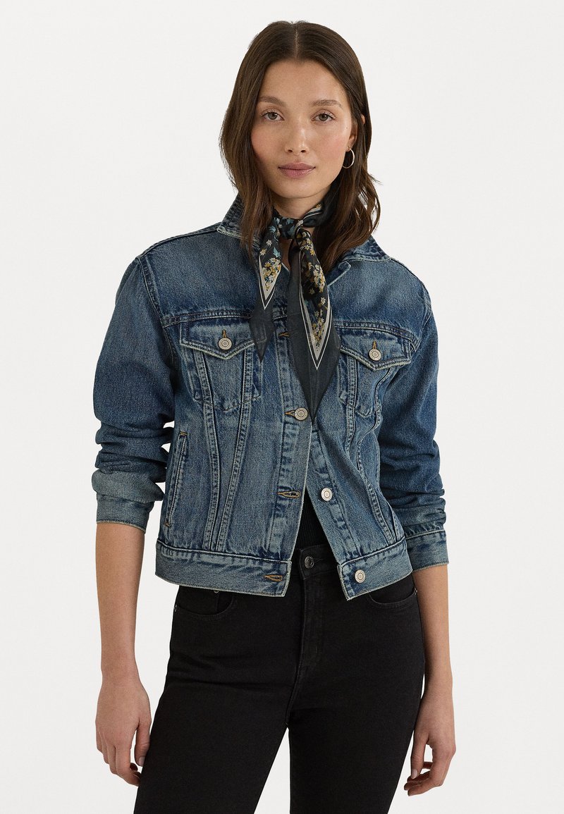 Lauren Ralph Lauren DENIM TRUCKER JACKET - Jeansjakke - dusk indigo wash