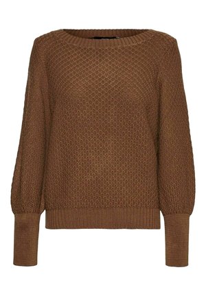 Strickpullover - mottled brown