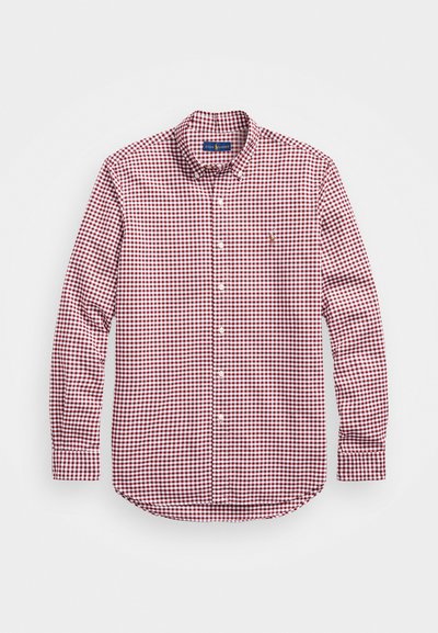 Polo Ralph Lauren GINGHAM OXFORD SHIRT - Ing - wine/white