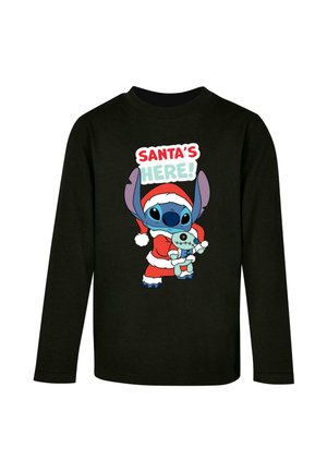 LILO AND STITCH - SANTA IS HERE - Long sleeved top - black