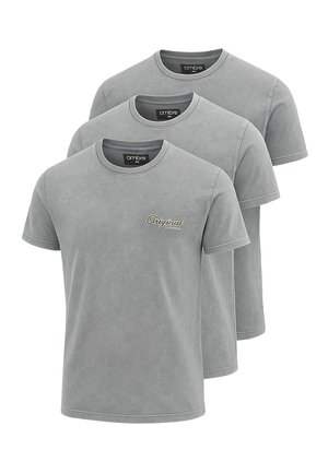 SET OF 3  - T-shirts print - grey