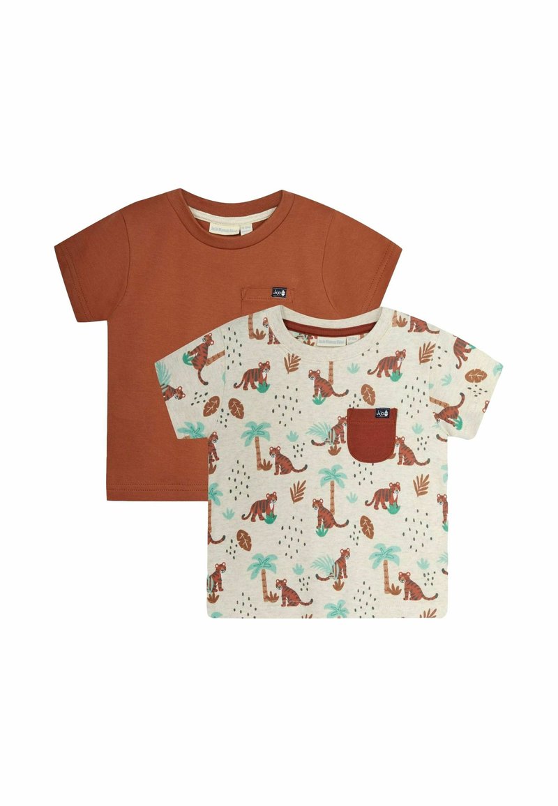 JoJo Maman Bébé 2-PACK REGULAR FIT - Základné tričko - natural tigers