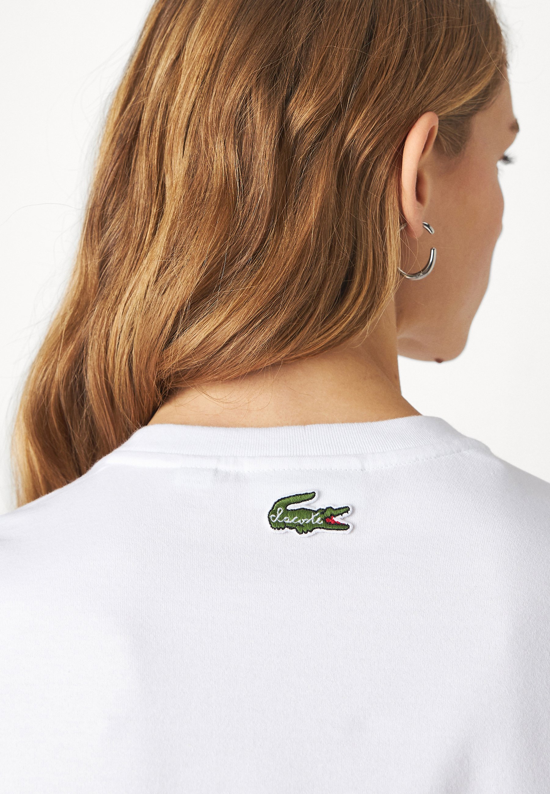 LACOSTE 刺繍ロゴ ホワイトTシャツ US M LACOSTE ホワイト Tシャツ US L - メルカリ