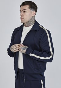 Bluză de molton cu fermoar - navy