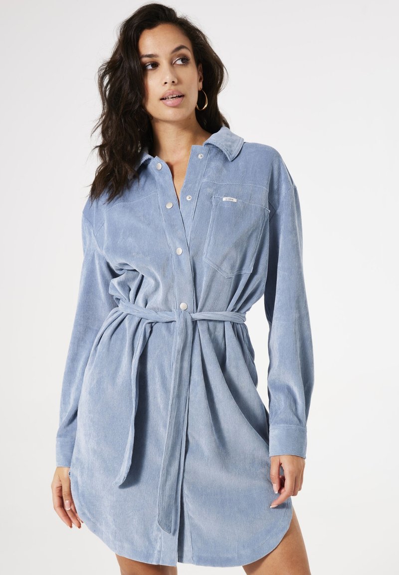 Garcia Vestido camisero - faded denim