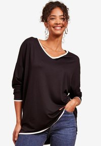 Friends Like These V-NECK LONG SLEEVE TIPPED - Ilgarankovis viršutinės dalies drabužis - black