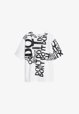 Nyomott mintás póló - white