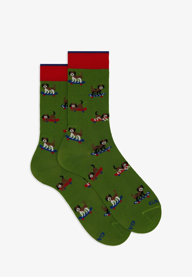 Gallo WITH DOG MOTIF - Calze - verde
