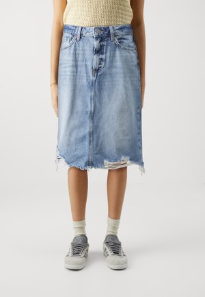ONLMIKA DESTROY SKIRT - Denimová sukňa - medium blue denim