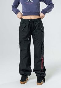 Ed Hardy TRUE TO MY LOVE - Cargo trousers - washed black