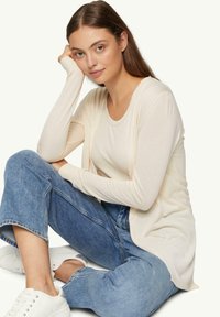 s.Oliver VAN ZUIVER - Strickjacke - beige