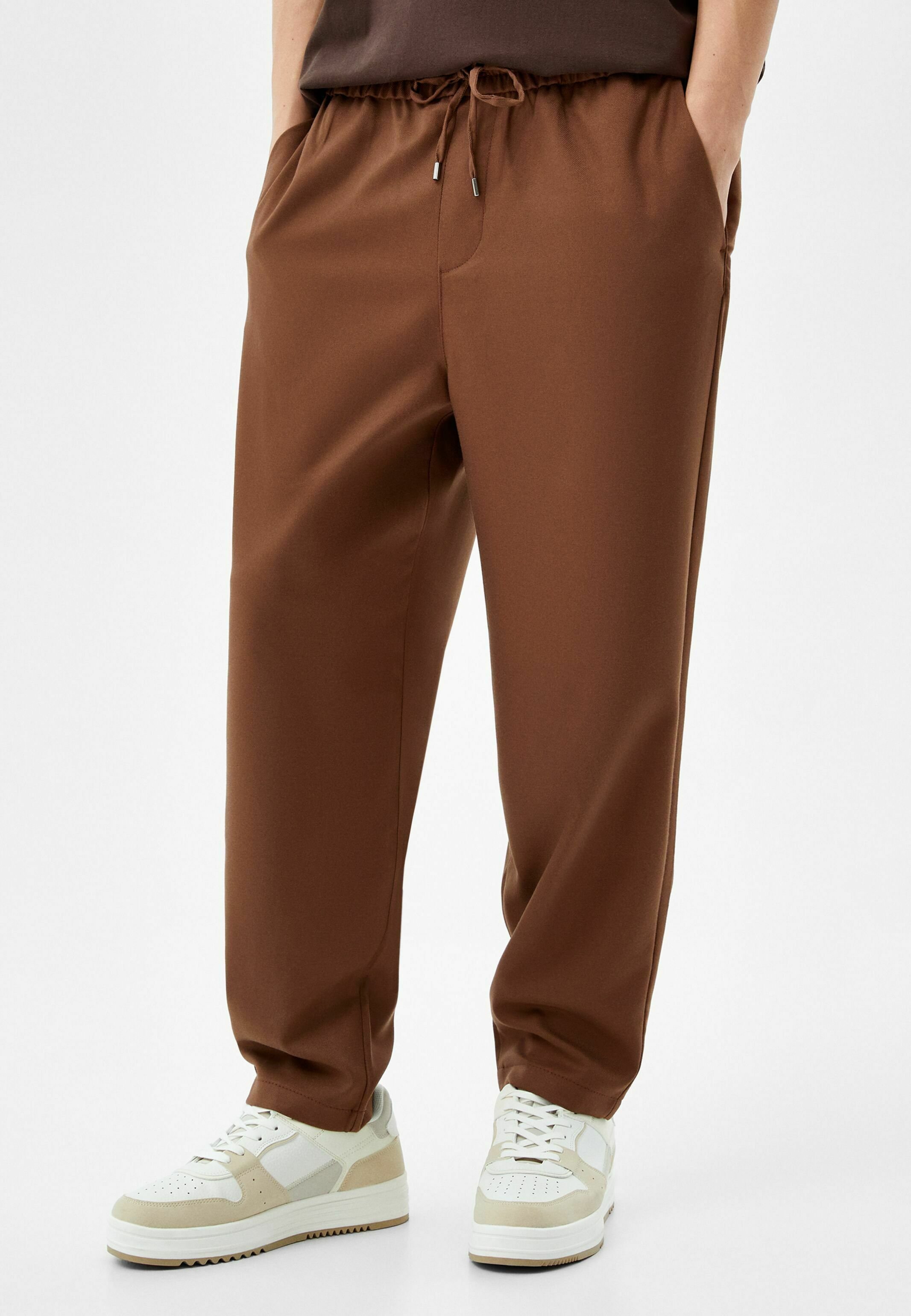 Bershka Pantaloni sportivi - brown/marrone - Zalando