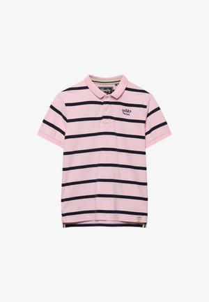 Superdry & Co, VINTAGE STRIPE - Poloshirts - pink navy stripe