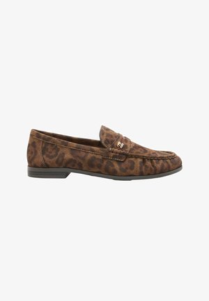 Lipsy, REGULAR FIT - RUCHED FLAT SLIM SLIP ON BRANDED PIN PENNY LOAFERS FIT - Slipper - leopard