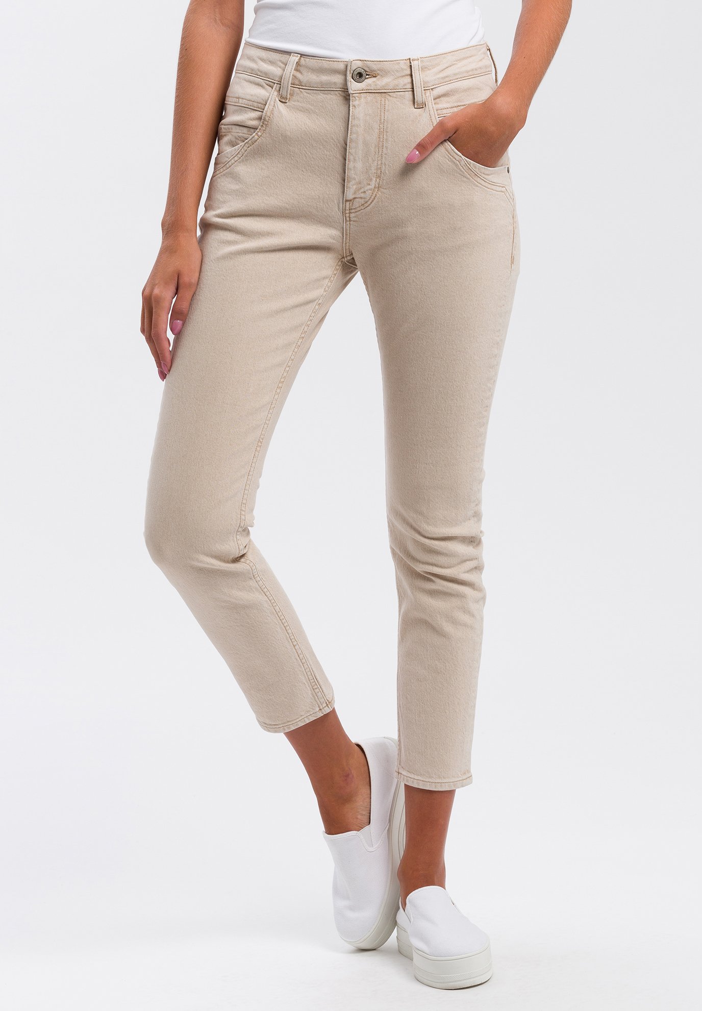 Cross Jeans TANYA - Jeans Slim Fit - beige - Zalando.de