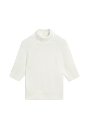 Massimo Dutti, TURTLENECK KNIT SWEATER - T-Shirt basic - white
