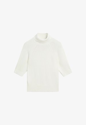 Massimo Dutti, TURTLENECK KNIT SWEATER - T-shirt basic - white