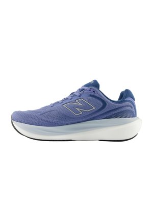 Lightweight purple athletic shoe with breathable mesh upper, textured design, and white cushioned sole. Features a prominent logo detail.