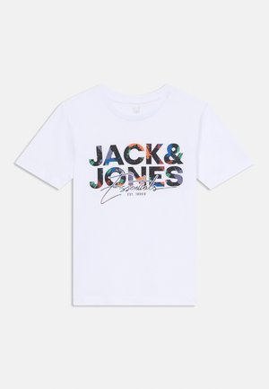 JJGEPLAS TEE SS CREW NECK JNR - T-shirt imprimé - white