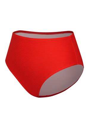 Cupshe, RIBBED HIGH-WAIST BIKINI BOTTOM COVER UP - Bikini pezzo sotto - neon orange