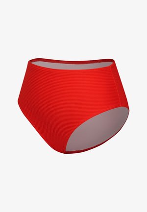 Cupshe, RIBBED HIGH-WAIST BIKINI BOTTOM COVER UP - Bikini pezzo sotto - neon orange