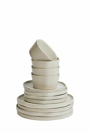 Next, 12 PIECE LANA DINNER SET UNISEX - Crockery set - mist white