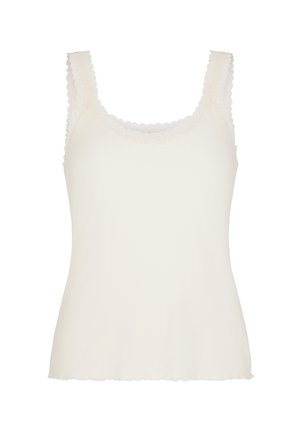 Hunkemöller, HUNKEMÖLLER SINGLET RIB JERSEY LACE - Nachtwäsche Shirt - white