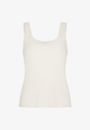 Hunkemöller, HUNKEMÖLLER SINGLET RIB JERSEY LACE - Nachtwäsche Shirt - white