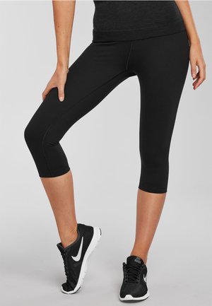 CROPPED HIGH WAISTED - Leggings - black