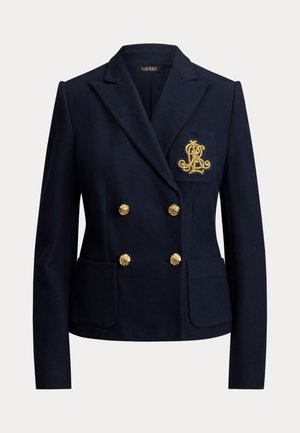Lauren Ralph Lauren, DOUBLE BREASTED STRETCH PIQUÉ BLAZER - Σακάκι - navy