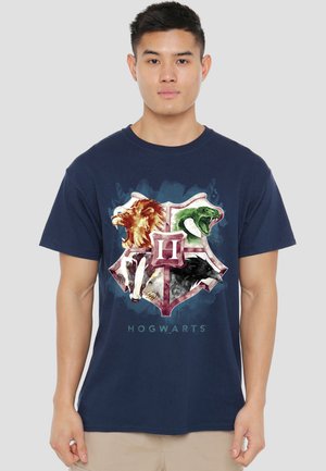 Cotton Soul, HARRY POTTER HOGWARTS CREST WASH - Print T-shirt - dark blue