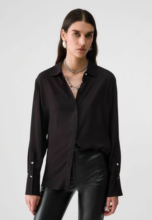 LIU JO, LIU JO CREPE DE CHINE SHIRT - Camicia - black