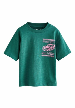 SHORT SLEEVE BACK PRINT - Trükipildiga T-särk - green pink race car